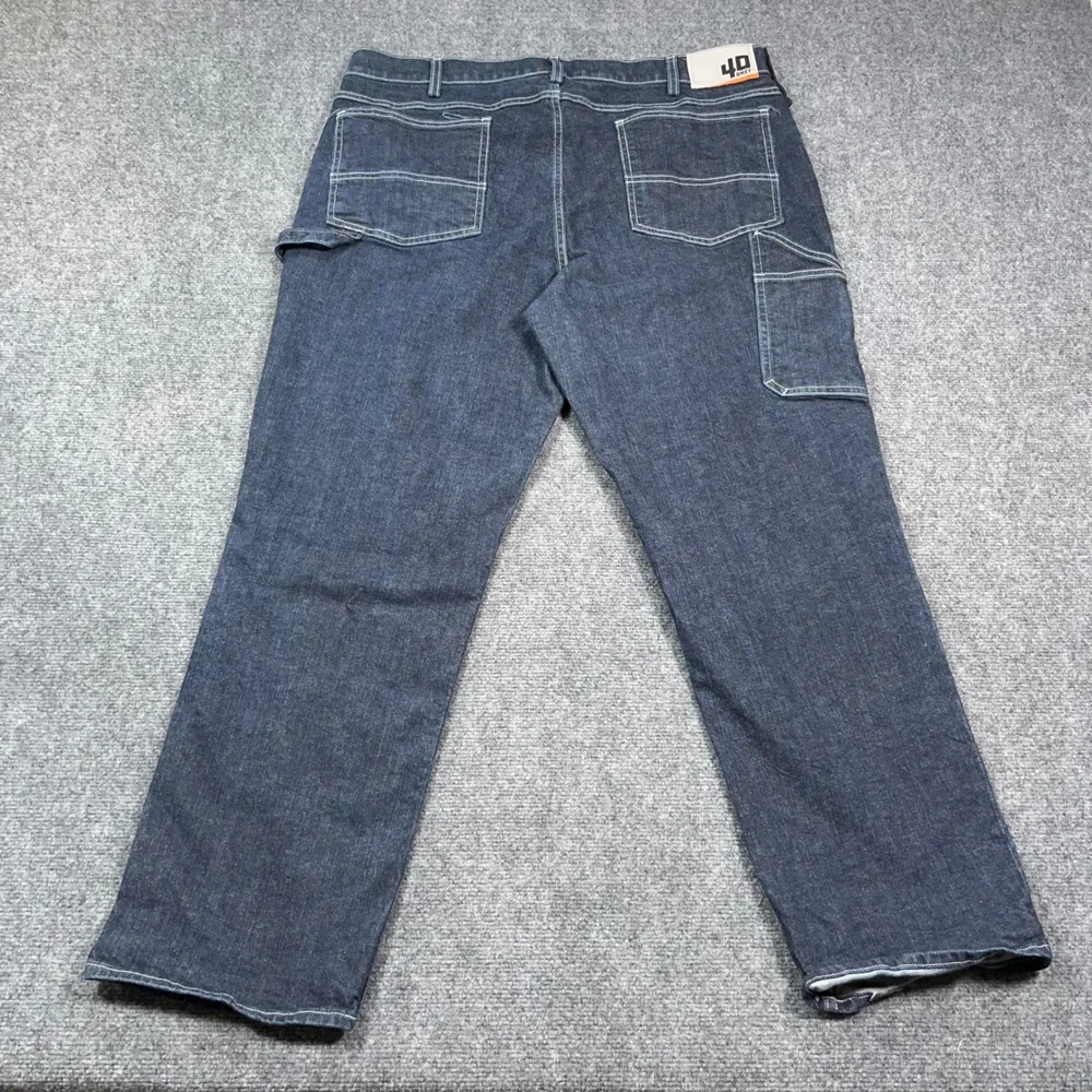 40 Grit Duluth Trading Carpenter Jeans Mens 40x30 Slim Fit Utility Blue Workwear